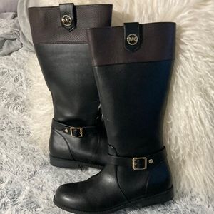 Michael Kors black and brown boots